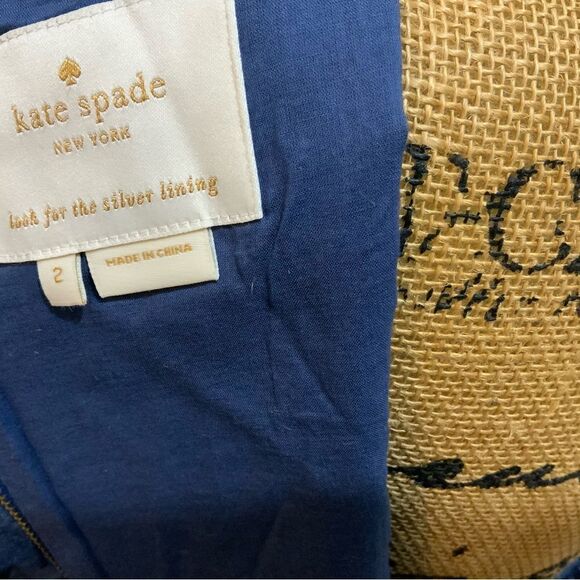 Kate Spade Chambray Quilted Shift Dress | Blue | Size 2 - Picture 9 of 9
